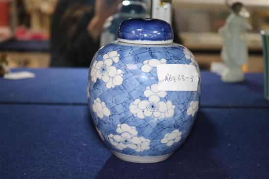 A Chinese blue and white jar, 18th/19th century